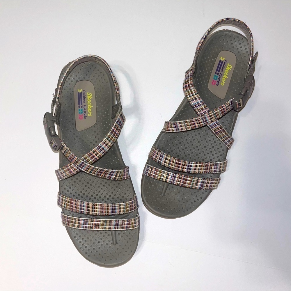 Skechers outdoor lifestyle slip ons colorful strappy sandals size 11 Women's